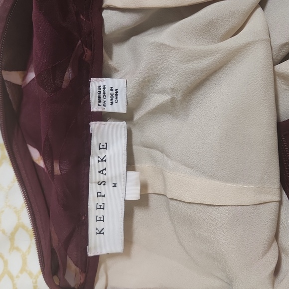 Keepsake halter dress with sheer details, size Medium - Picture 4 of 5